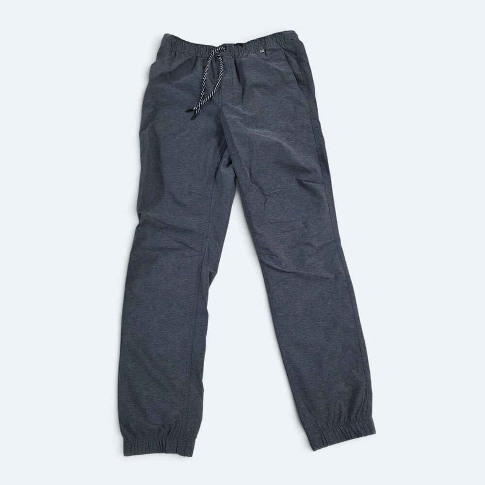 Hurley Men's Pacer Stretch Twill Joggers Charcoal Gray Heather Elastic Waist M
